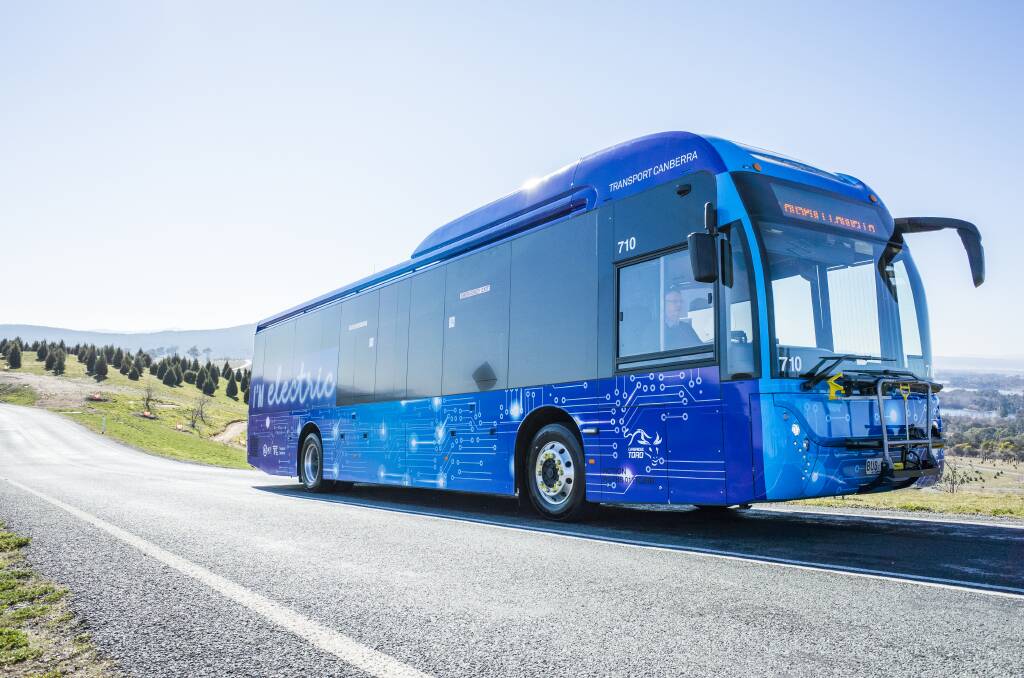 The ACT Government and Transport Canberra show off the new electric and hybrid buses to be trialled over the next 12 months.