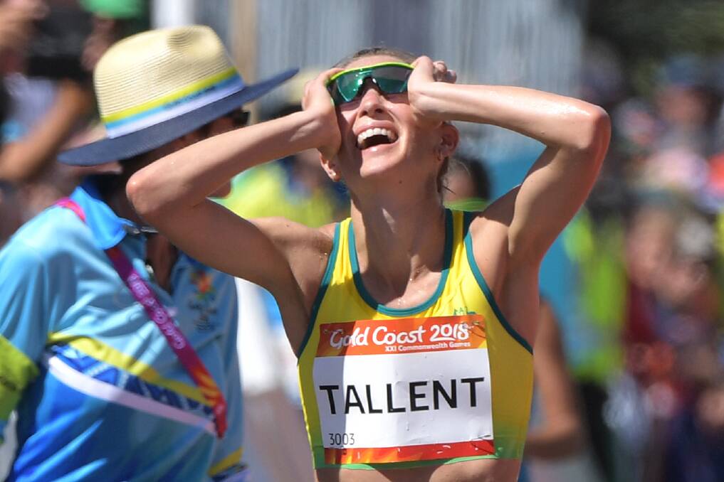 CRYING OUT: Decorated Australian race walker Claire Tallent is calling for the International Olympic Committee for equality, to add a 50-kilometre walk for women to the 2020 Tokyo Games. Picture: AAP