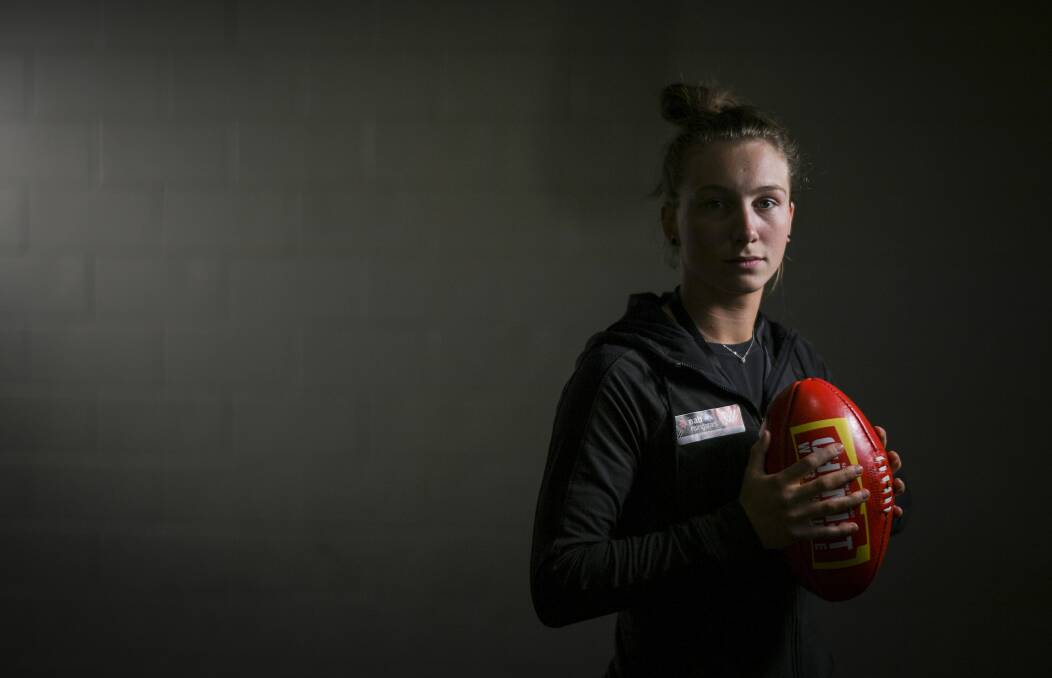 POTENTIAL: As the AFL gets more serious about the elite women's game, athletes like Rebel Sophie van de Heuval can help to push the game to new levels. Picture: Eddie Jim.
