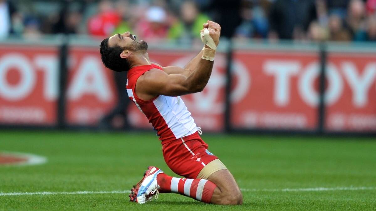 REFLECT: The last three years of Adam Goodes' decorated career are hard to watch - and should be - but looking back offers a new chance for us, as a society, to learn and move forward in improved reconciliation. Picture: The Age
