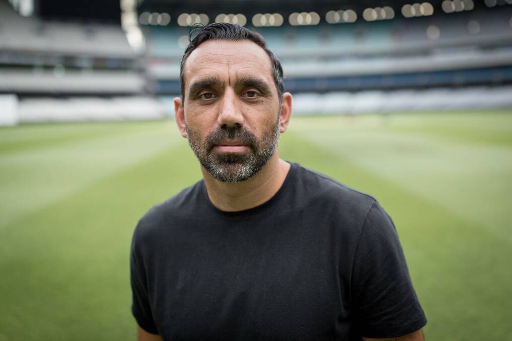REFLECTION: An images of Sydney Swans great, former Rebel and 2014 Australian of the Year Adam Goodes from documentary The Australian Dream, written by Stan Grant.