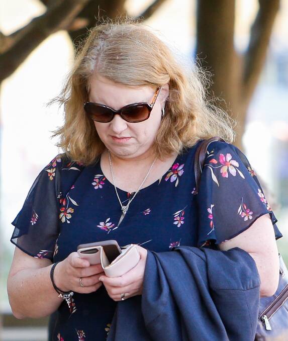 QUESTIONED: Ballarat accountant Sandra Campbell arrives at the Warrnambool Magistrates' Court to give evidence in the Geoff Clark fraud case. Picture: Morgan Hancock
