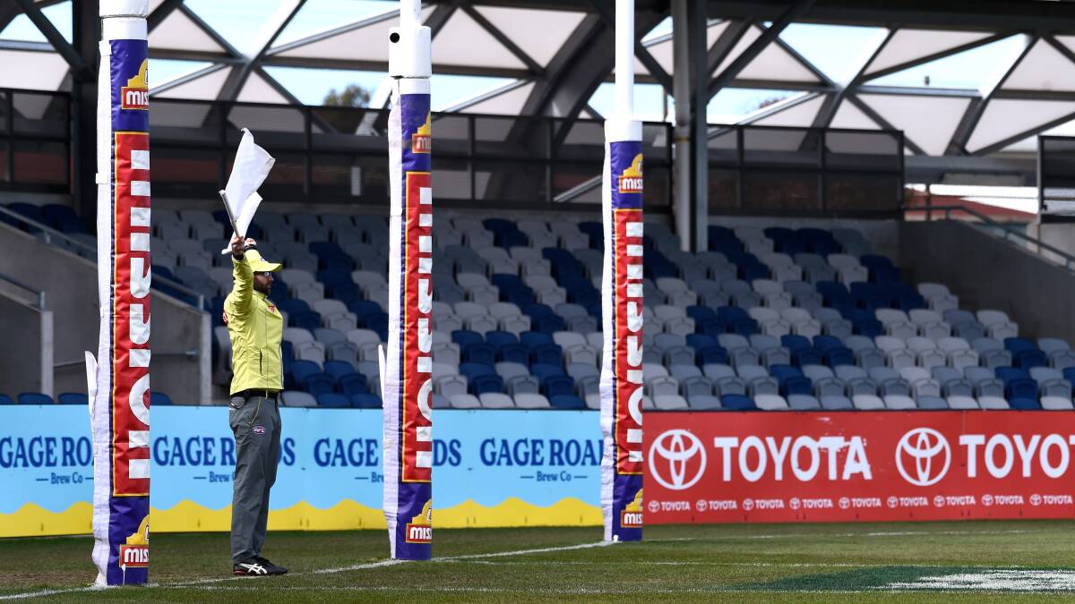 COVID and retirements are causing a shortage of goal umpires in senior football ranks. 