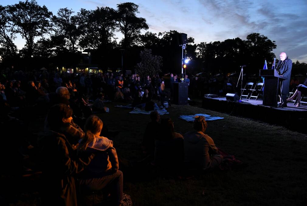 Thousands attended last year's first Survival Day service. Picture: Lachlan Bence