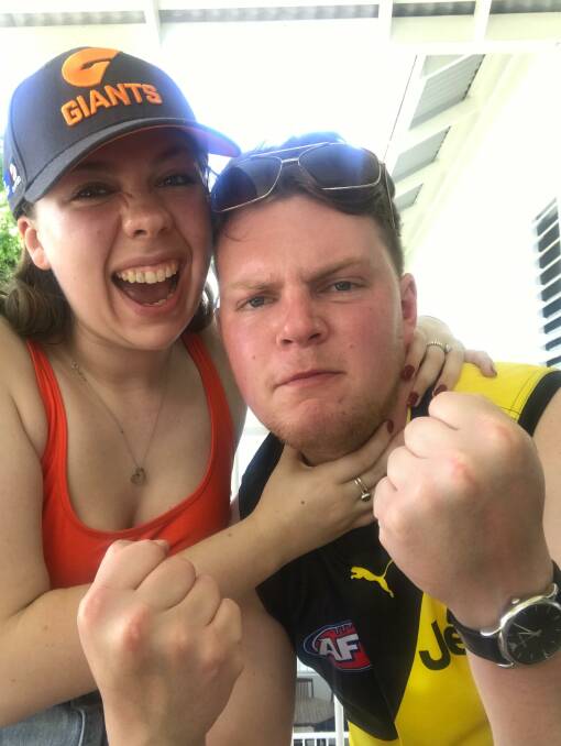 Liz Barnott and Will Cousens will put their love to the test at the AFL Grand Final