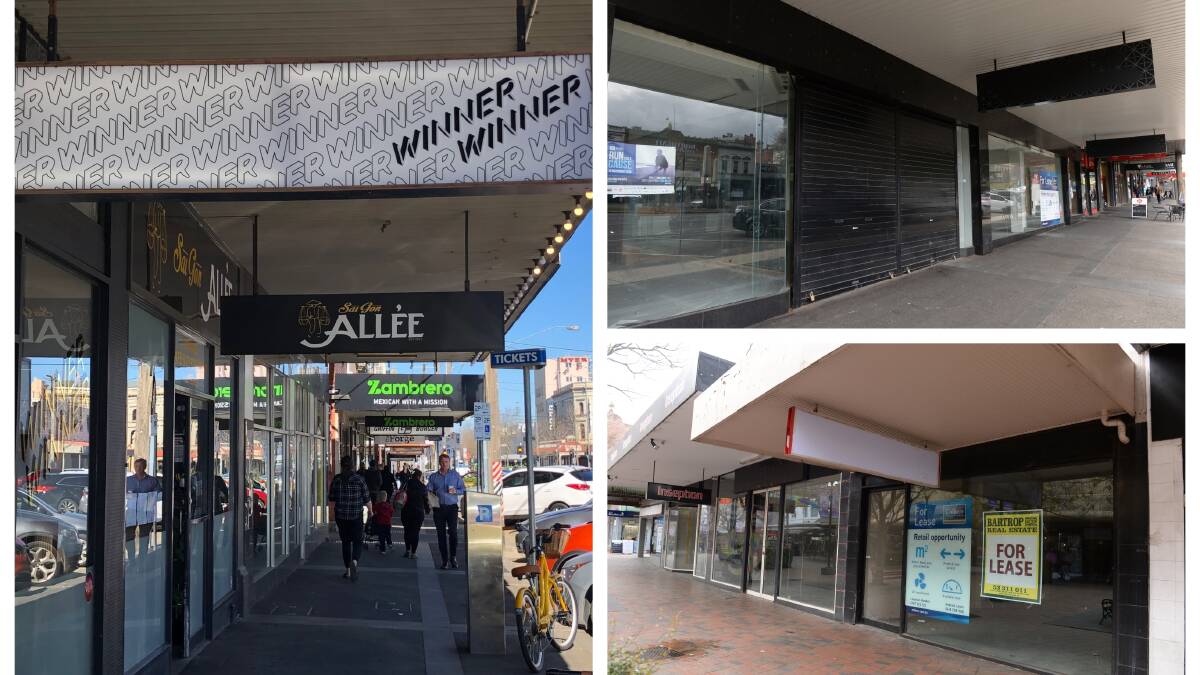 WINNER: Ballarat's CBD is a tale of two cities with Armstrong Street restaurants thriving, while the lower end of Sturt Street and Bridge Mall is flat-lining. Pictures: Greg Gliddon/Kate Healy 