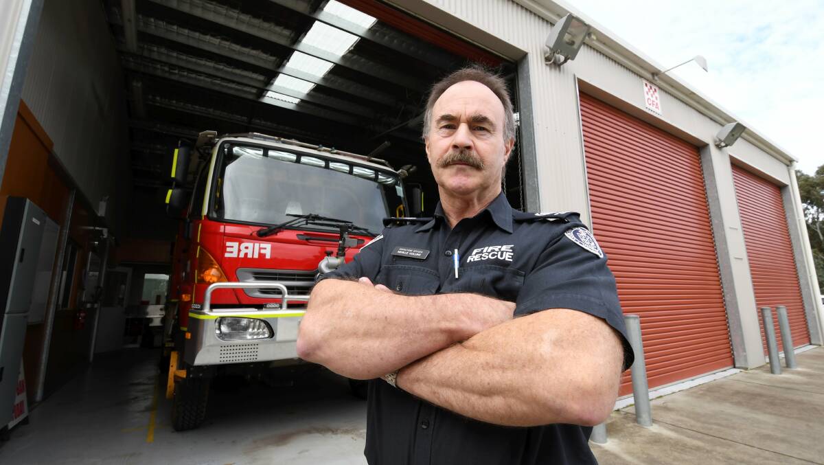 CFA operations officers Neville Collins is furious after another CFA was broken into. Picture: Lachlan Bence
