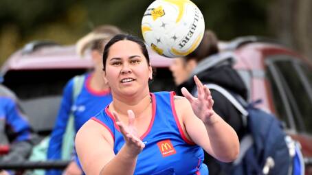 Sunbury's Rebecca Hicks was important in her side's strong win over Redan on Saturday. Picture by Lachlan Bence