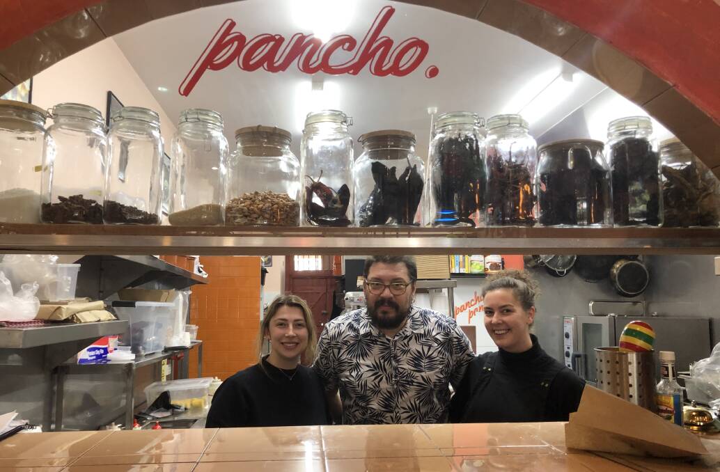 Ballarat's Armstrong Street restaurant strip is thriving with most businesses remaining open, and Pancho and Meigas joining up to offer one takeaway menu. Picture: Greg Gliddon