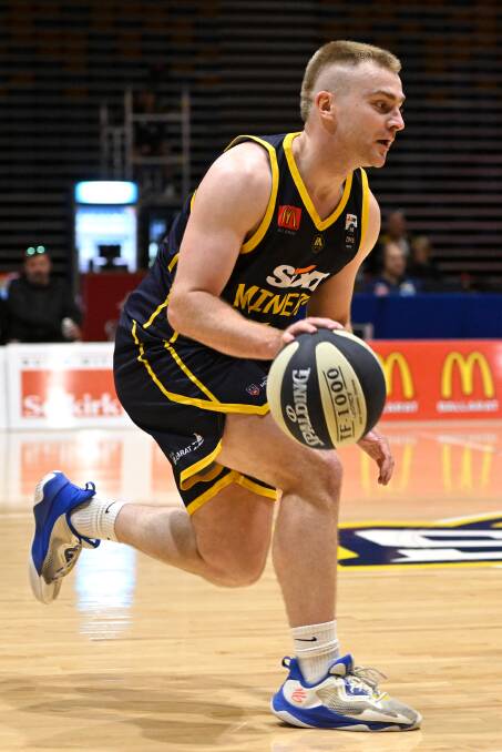 Max Cody scored 16 points, including two last quarter triples to get the Miners home. Picture by Adam Trafford
