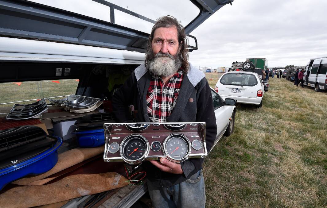 'Honest John' Townsend and his XY Dash that he develops and sells at Swap Meet. Picture: Adam Trafford