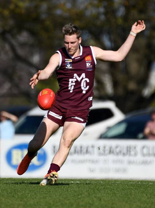 SUPPORT: Dyson Stevens of Melton in action during the BFL Preliminary Final between Sebastopol and Melton in 2019. Picture: Adam Trafford