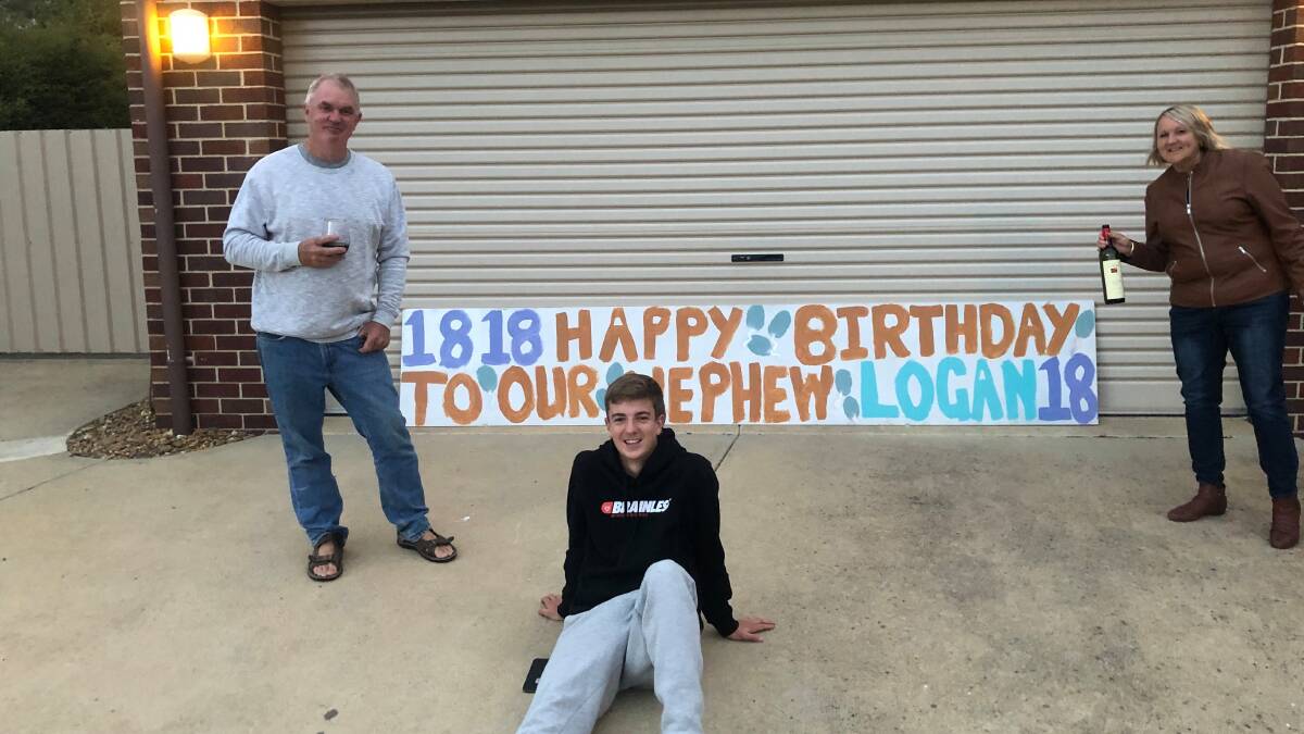 HAPPY DAY: Family and friends across Ballarat gave Logan Taylor an 18th birthday to remember. Picture: Kellie Taylor