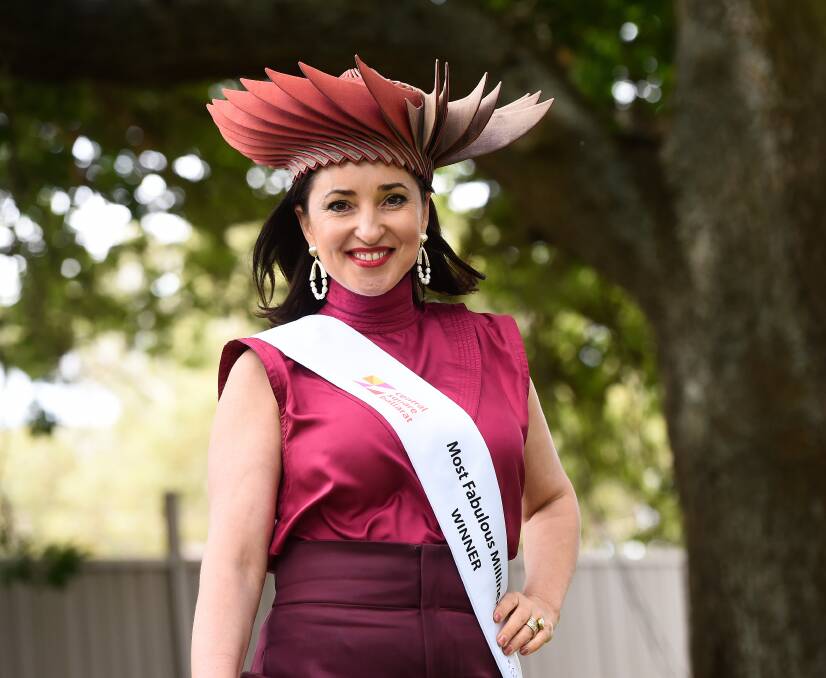 HAT OF STARS: Leanora Romensky won the millinery award with a hat that had been in a store for four years. Picture: Adam Trafford