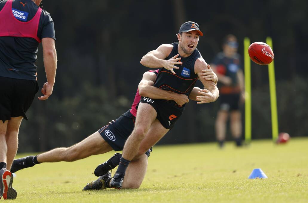 Giants forward Brent Daniels is slowly returning to form after hamstring setbacks this season. Picture: Phil Hillyard/GWS Giants
