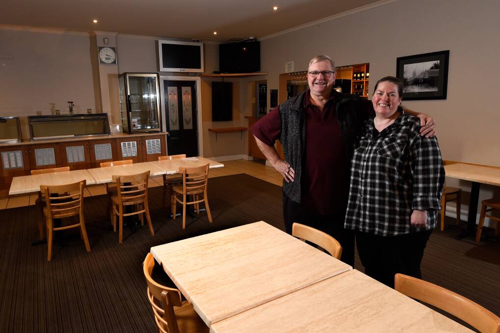 WE'RE BACK: Brown Hill Hotel owners Krista and Mike Harvey have reopened their doors to dine-in customers after a near three-month break because of COVID-19. Picture: Adam Trafford