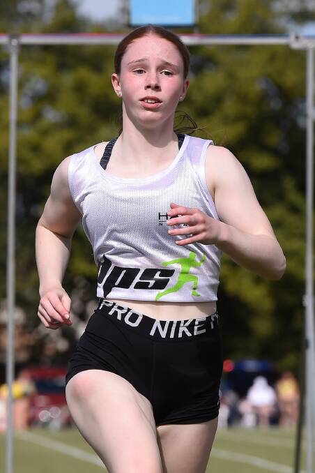 HIGH HOPES: Young sprint sensation Grace Kelly has been given a 4.25m handicap for the Stawell Gift, up from the 3m she had at Ballarat. Picture: Adam Trafford