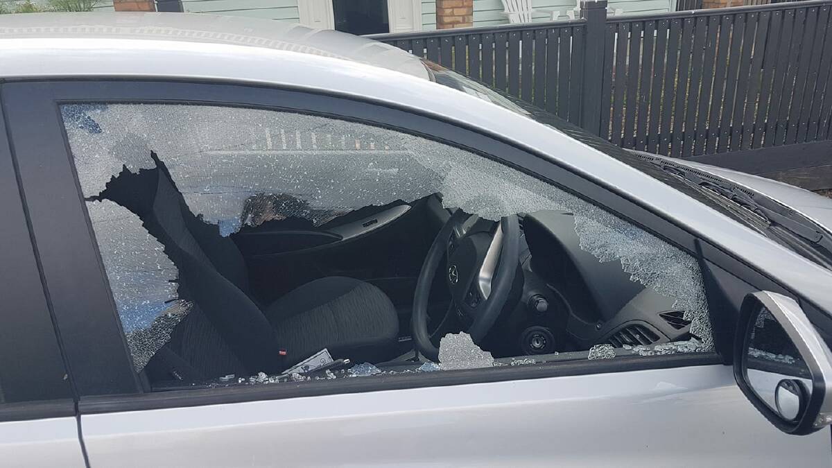 What was left of Claudia Alp's car when she woke up Saturday morning.