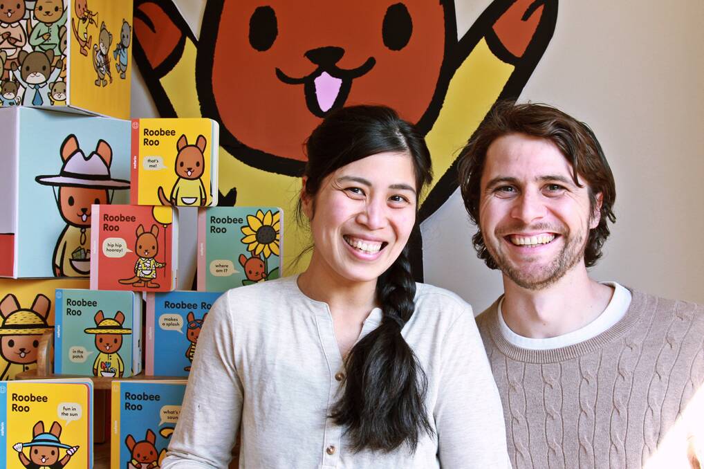 Candy and Nick Robertson from Lucas have developed a children's book series where a meal will be donated for every book sold. Picture: supplied