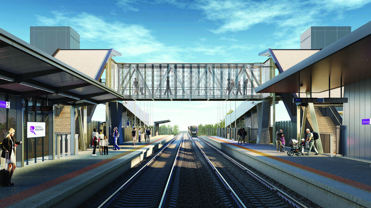 A new look Wendouree station has a second platform, an extra track and a walking overpass.
