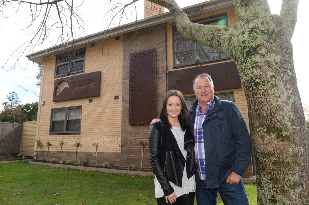 TOUGH TIMES: Jayde and Gavin James are owners of Lake Wendouree Luxury Apartments. Picture: Kate Healy