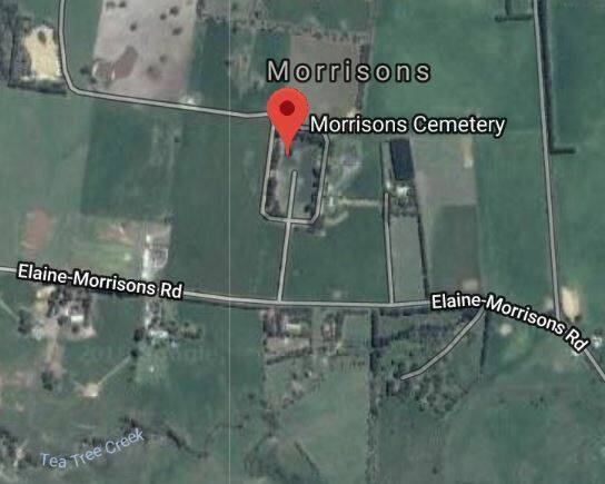 Morrison's Cemetery east of Elaine is now the centre of the investigation