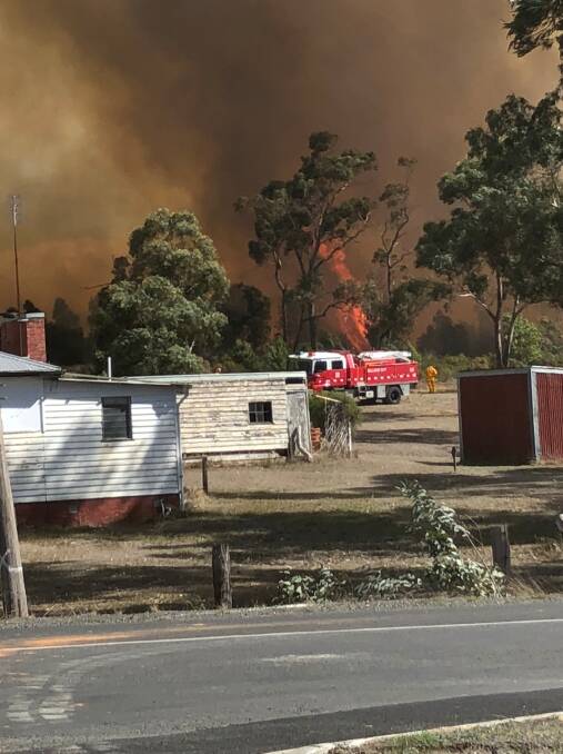 THREAT: The Mount Clear fire came dangerously close to properties, including destroying a shed and almost a number of homes. Picture: Megan Berry
