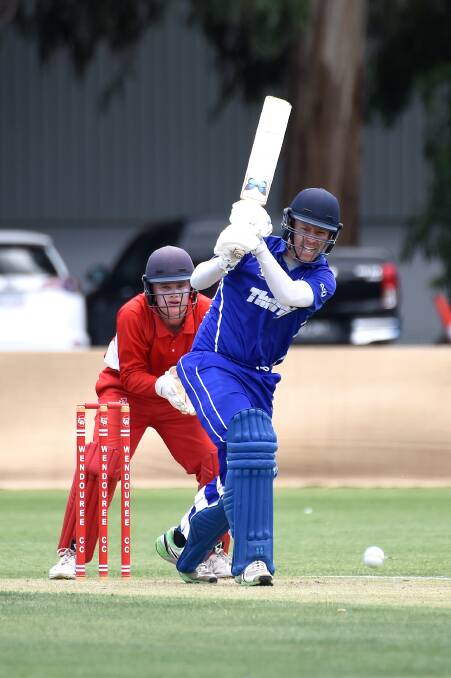 IN FORM: Joshua White of Golden Point on his way to an unbeaten 76 on Saturday against Wendouree. Picture: Adam Trafford 