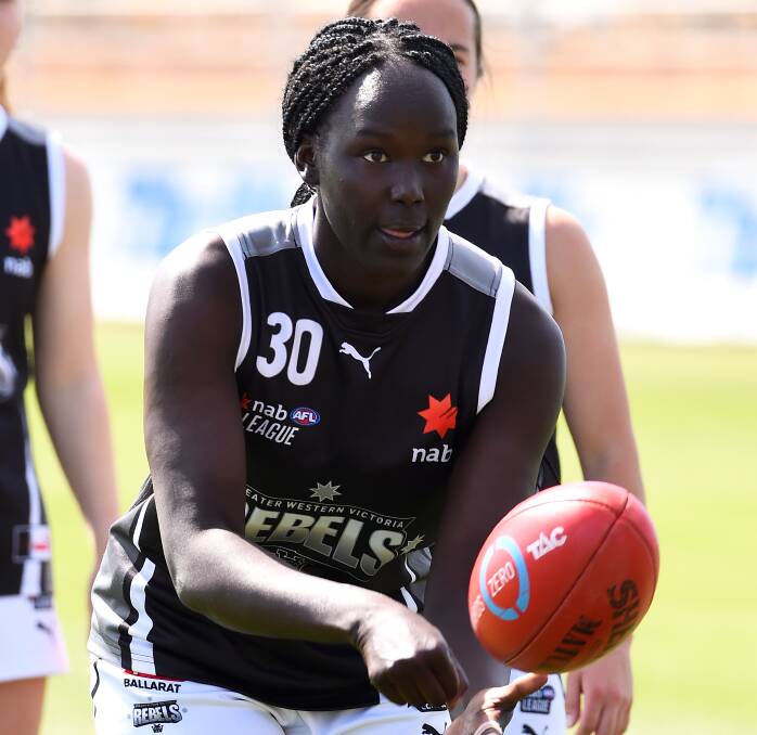 READY: Nyakoat Dojiok is an academy player who has excelled at Rebels and Vic Country level this season. 