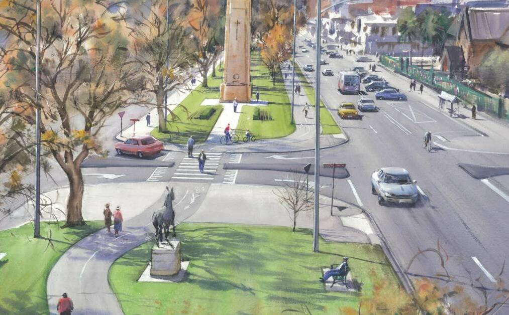 Plans for bike paths down the centre of Sturt Street have been derided as "vandalism" by a Ballarat Councillor