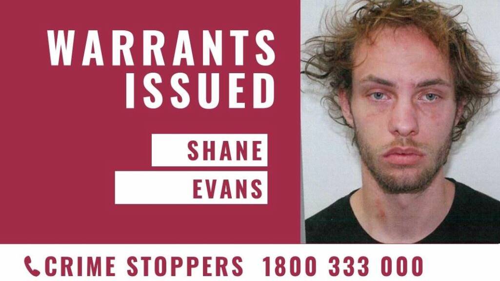 Police issue a warrant for Shane Evans after Mount Clear search
