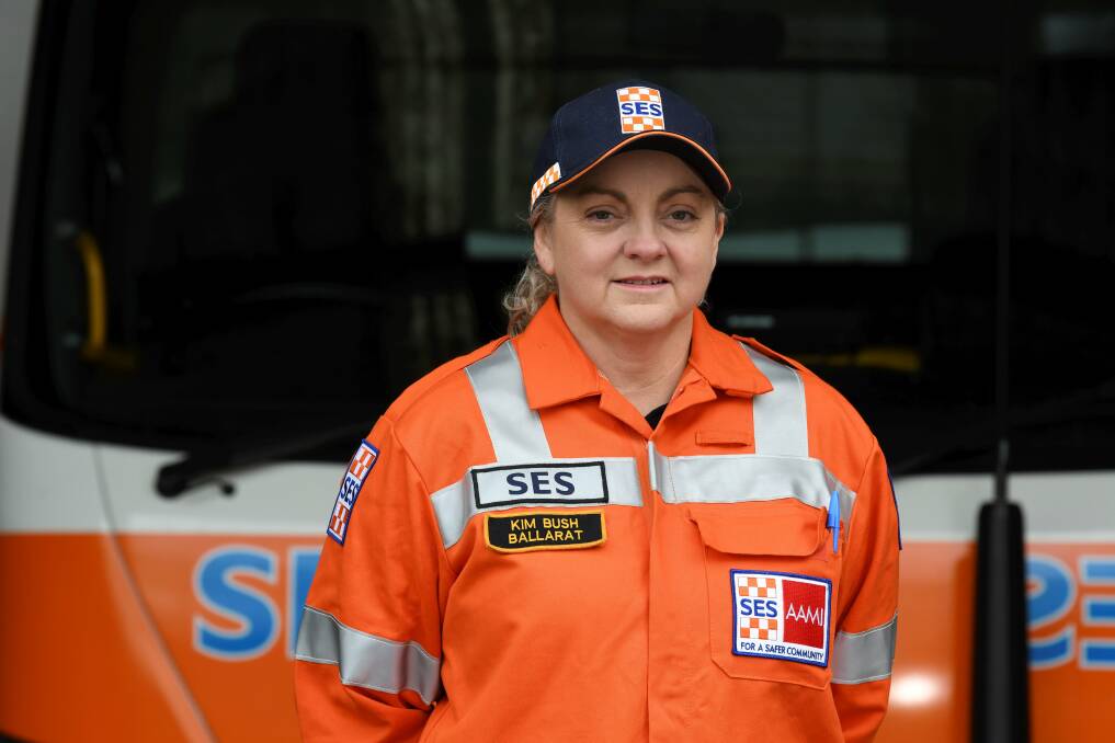 Kim Bush and her son Jordan both began volunteering with the Ballarat SES in August last year. Picture: Lachlan Bence 