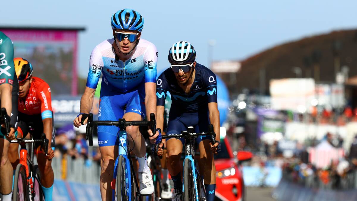 ON HIS WAY: Lucas Hamilton has moved into the top 20 of the Giro D'Italia after a strong finish on top of Mount Etna in Stage 4. Picture: Getty Images