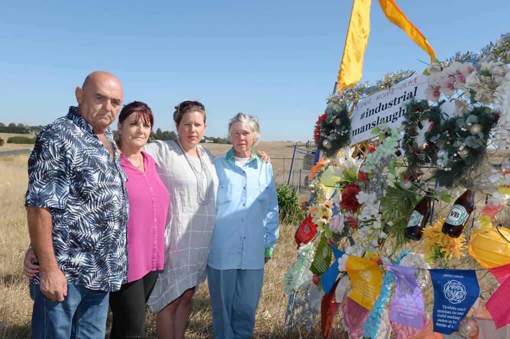The families of trench victims Jack Brownlee and Charlie Howkins have backed an ALP commitment for uniform industrial manslaughter laws across Australia. Picture: Kate Healy