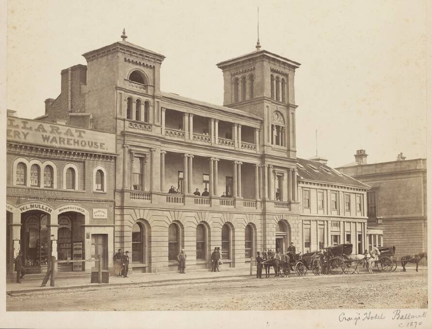 Craig's Hotel circa 1870. Picture: State Library of Victoria