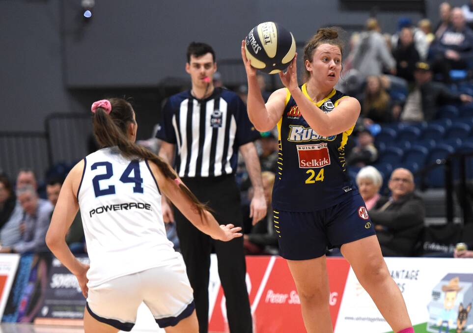Claire Constable was one of the few stars on another dirty night for the Ballarat Rush. Picture: Adam Trafford