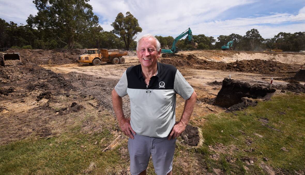 ON PAR: Buninyong Golf Club president Ron Delaland at the site of the new dam which will drought proof the club going forward. Picture: Adam Trafford