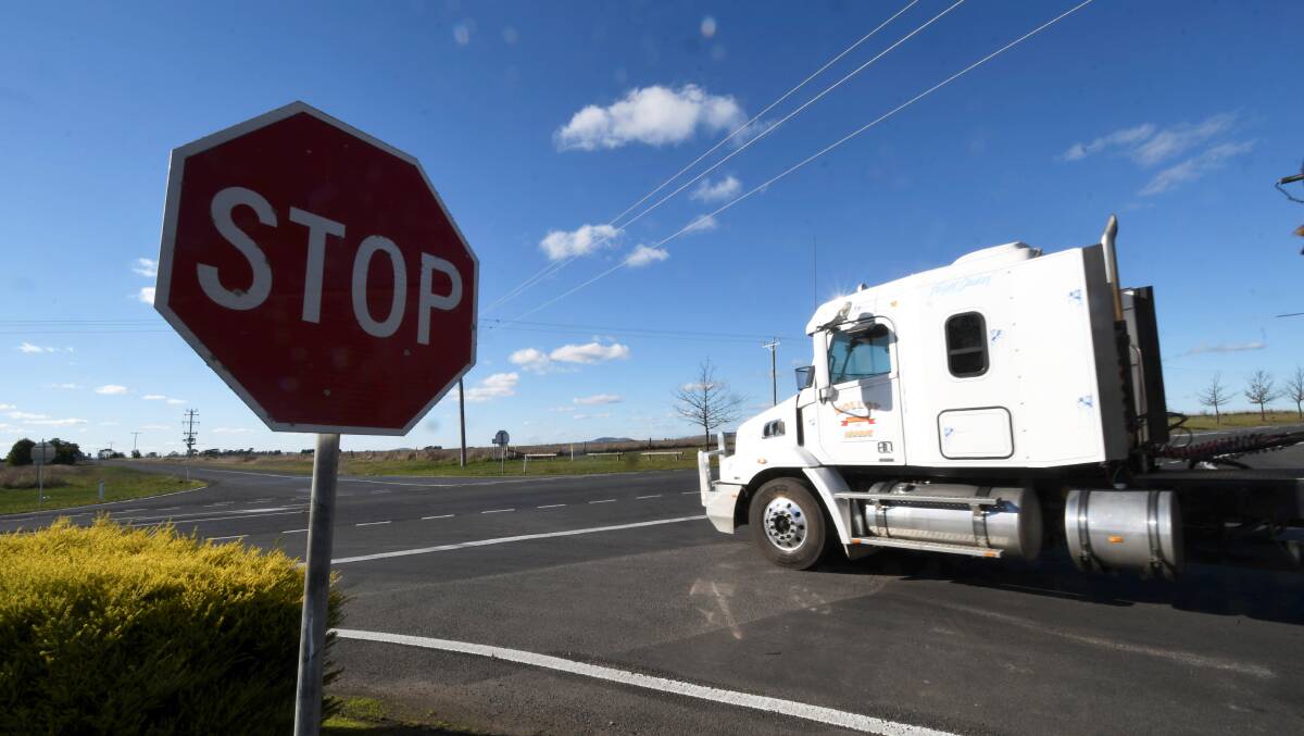 Too often trucks and cars speed through the stop sign at Remembrance Drive and Madden Road