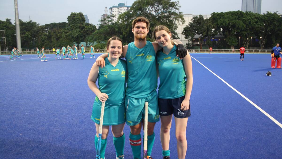 Kahlua Smart, Lachlan Hansford, Molly Klix represented the Australian Under 21 teams in Indonesia. Picture supplied