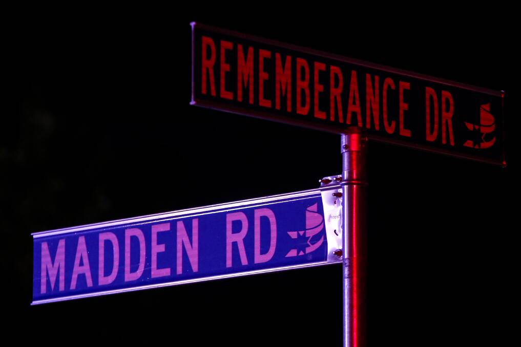 The intersection at the corner of Remembrance Drive and Madden Road
