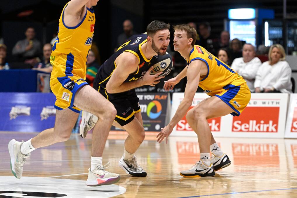 Luke Rosendale top-scored for the Ballarat Miners on debut in the win over Bendigo on Wednesday night. Picture by Adam Trafford