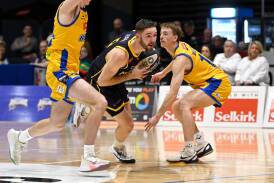 Luke Rosendale top-scored for the Ballarat Miners on debut in the win over Bendigo on Wednesday night. Picture by Adam Trafford