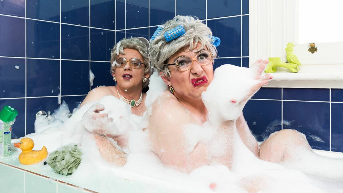 REGIONAL DEBUT: Maureen McGillycuddy and Edith Vale are bringing their very un-PC comedy bingo to Ballarat on Saturday afternoon as part of Frolic Festival. Picture: Silly Old Queen Productions