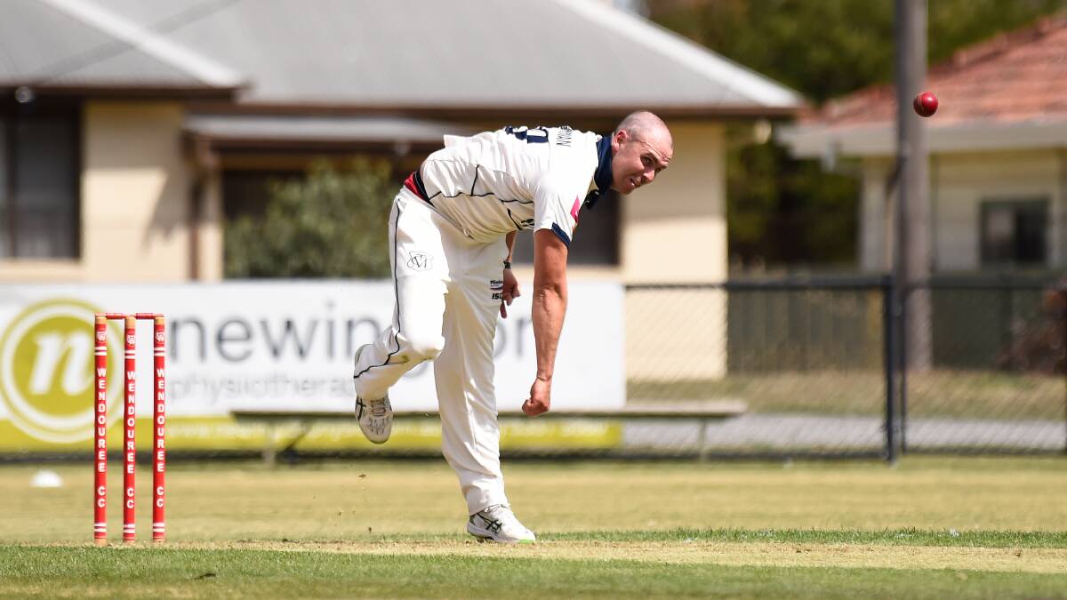 A five-wicket haul from Grant Trevenen saw Mount Clear bowl Golden Point out for 197. Picture by Adam Trafford