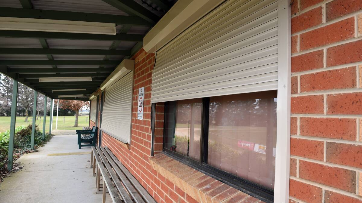 Roller doors at the nearby cricket club were also ripped off their hinges. Picture: Kate Healy