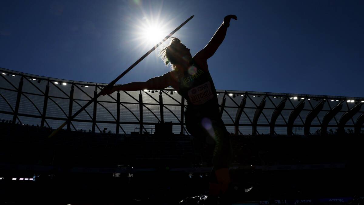 CLASSIC POSE: Kathryn Mitchell in action at the World Championships. Picture: Getty Images