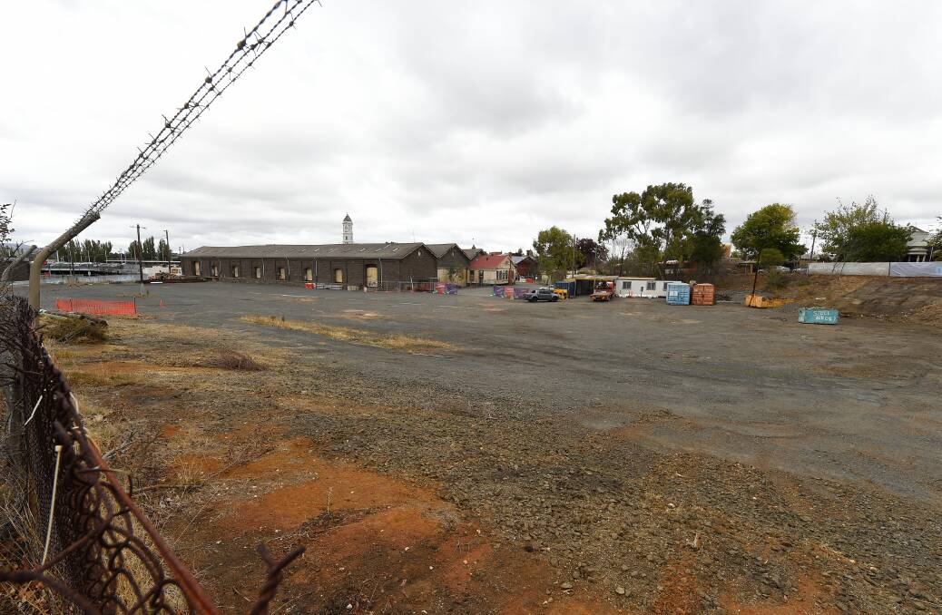 The future site of the Quest Apartment and Hotel complex at the Ballarat Station. Picture: Adam Trafford