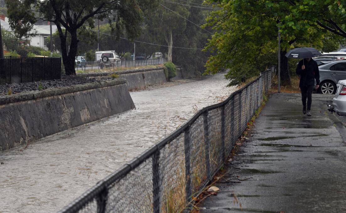 It's been a long time since Ballarat's creeks have looked like this. Picture: Kate Healy
