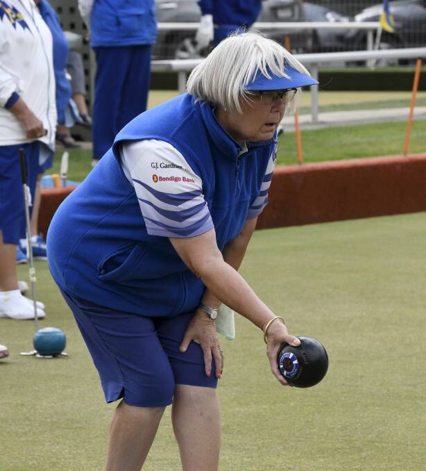 CONCENTRATION: Victoria's Helene Stenning prepares to bowl against Midlands. Picture: Lachlan Bence