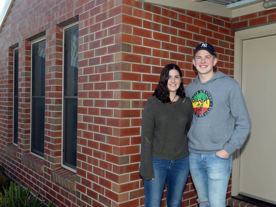 FUTURE PLANS: Angelina Maiuolo and Lachlan Gray are are hoping for a $25,000 federal government assistance to help them realise the dream of owning their own home. Picture: Kate Healy